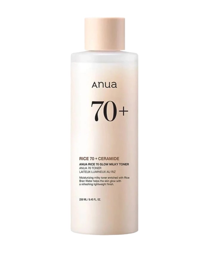 Anua Rice 70 Glow Milky Toner Молочный тонер для сияния кожи с рисом 250 мл