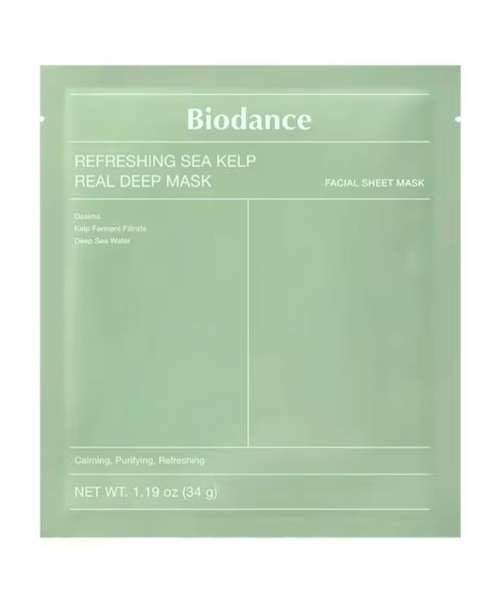 Biodance Refreshing Sea Kelp Real Deep Mask Успокаивающая гидрогелевая маска с водорослями 