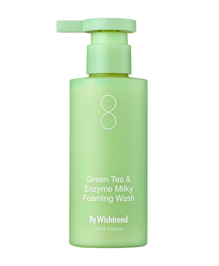 By Wishtrend Green Tea & Enzyme Milky Foaming Wash Энзимное средство для умывания с зелёным чаем 140 мл