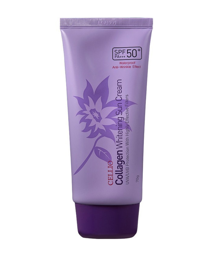 Cellio Collagen Whitening Sun cream 50+ Солнцезащитный Крем с Коллагеном 70 мл
