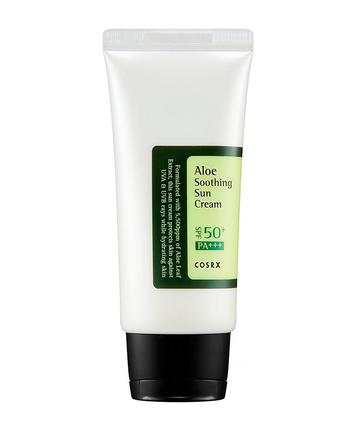 COSRX Aloe Soothing Sun Cream SPF50 PA+++ Крем для лица солнцезащитный с алоэ