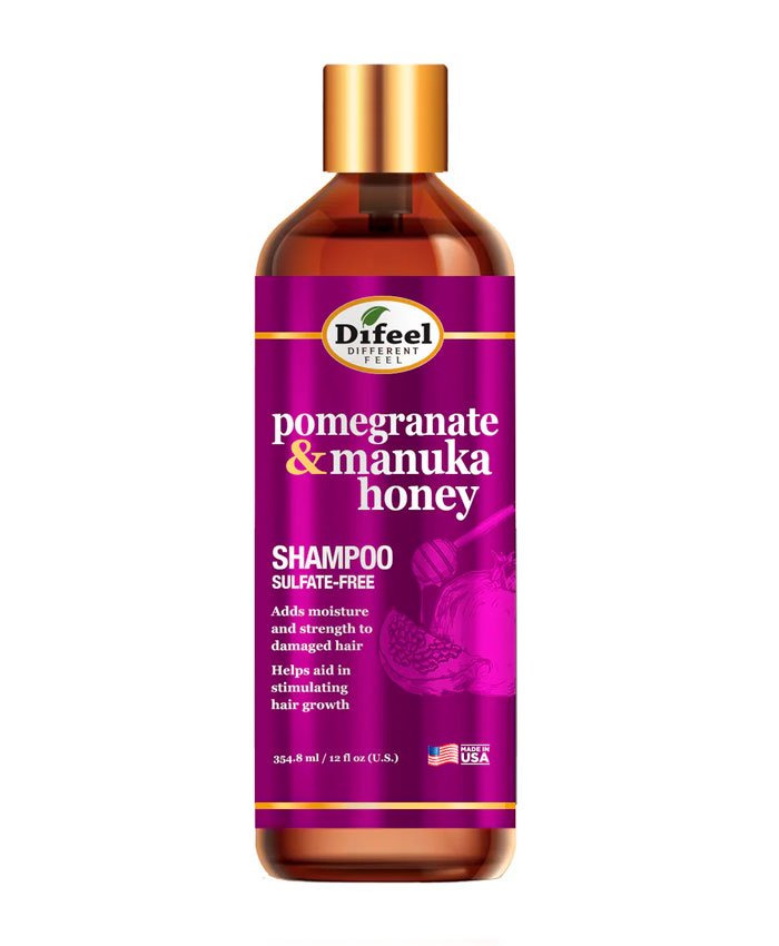 Difeel Pomegranate & Manuka Honey  Бессульфатный шампунь для волос 355 мл