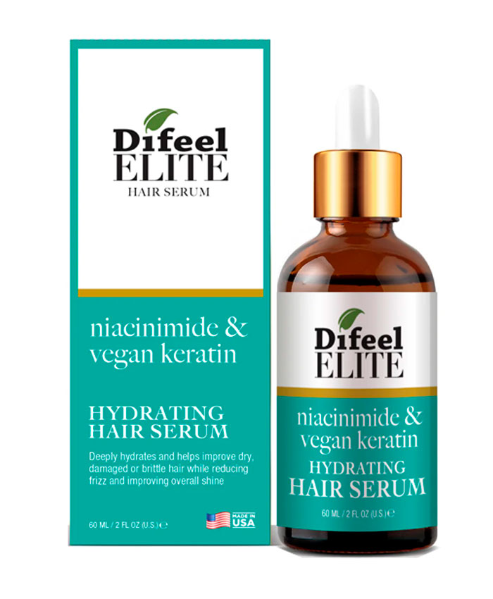 Difeel Elite Niacinamide + Vegan Keratin Hair Serum Сыворотка для волос увлажняющая 60 мл