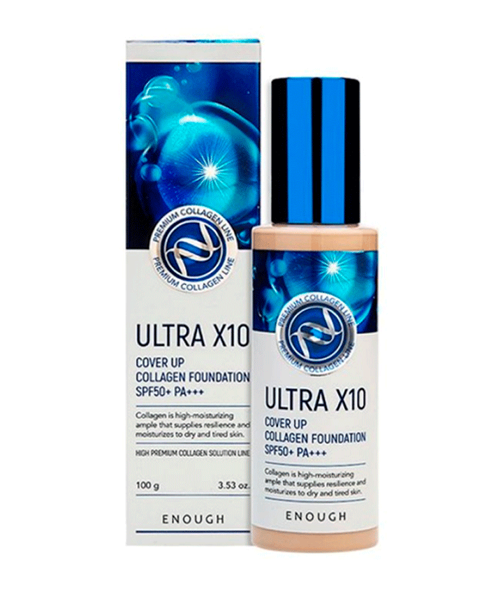 Enough Ultra X 10 Cover Up Collagen Foundation Тональный Крем 21