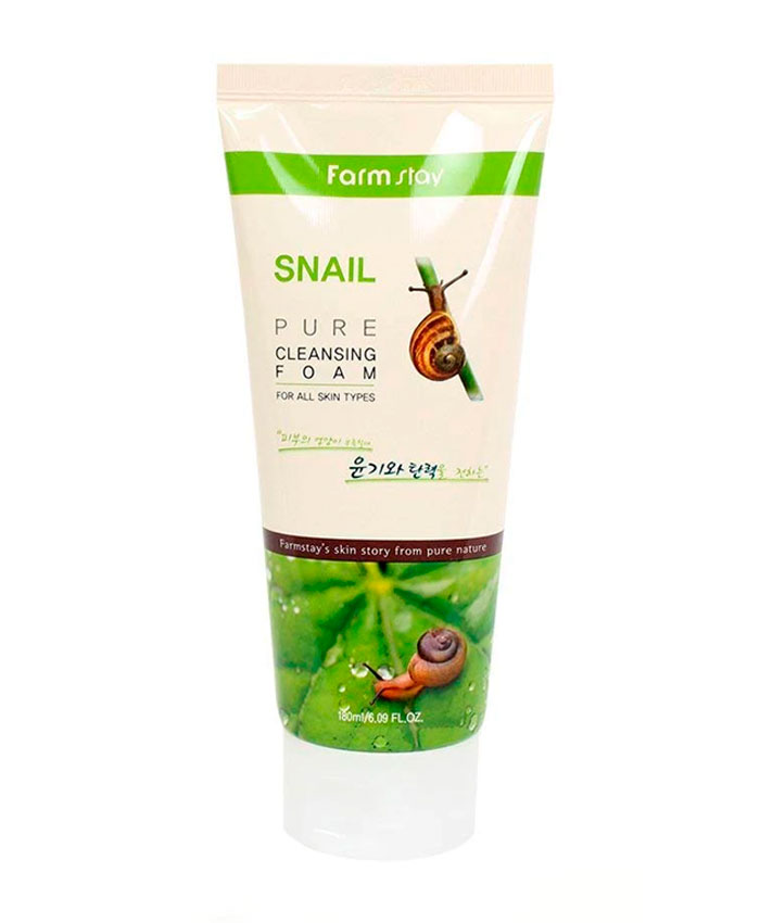 FarmStay Snail Pure Cleansing Foam Очищающая пенка с Муцином Улитки