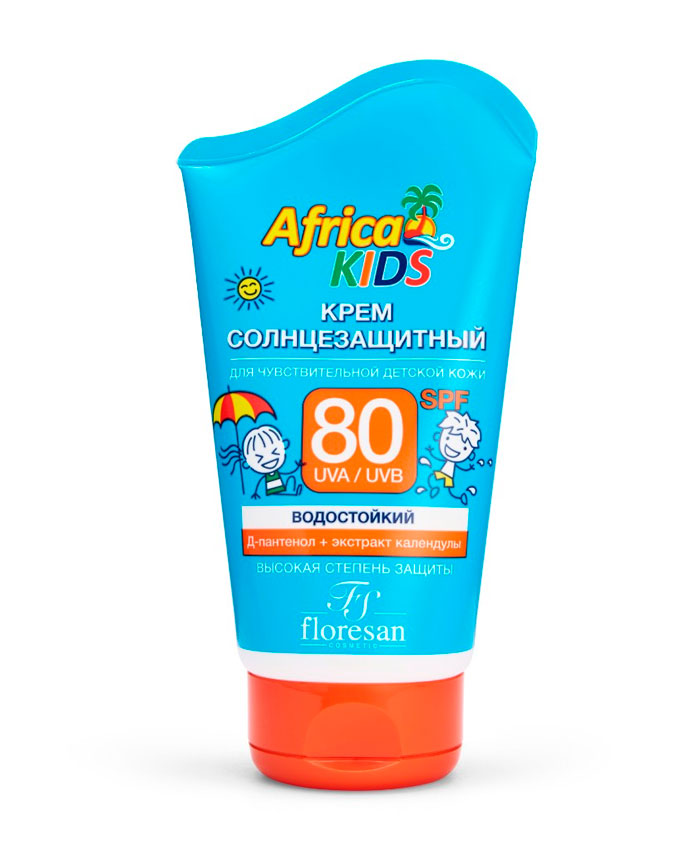 Floresan Крем для защиты от солнца на суше и на море SPF 80 «Africa Kids» 100 мл