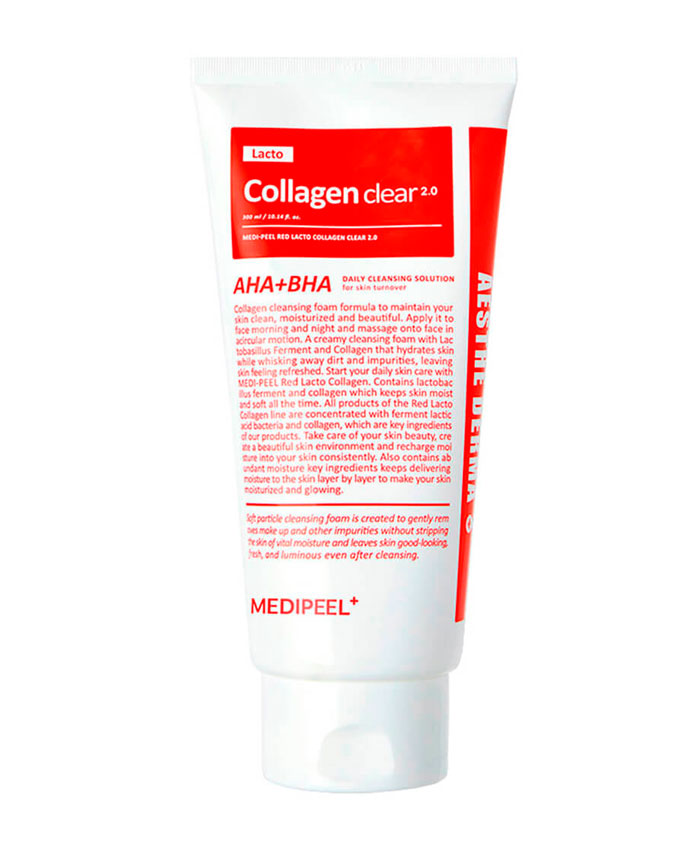 Medipeel Red Lacto Collagen Clear Очищающая кислотная пенка с коллагеном и пробиотиками 300 мл