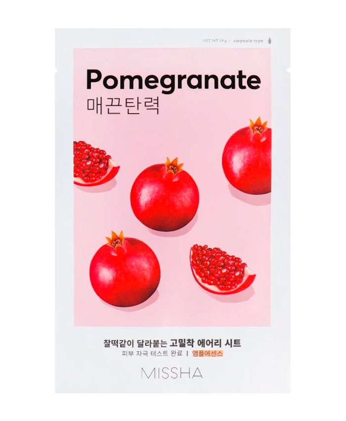 Missha Airy Fit Sheet Mask Pomegranate Тонизирующая маска для лица